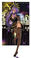 Anime-ish Artstyle, made with Chinese New year Theme and my Avatar/Character.