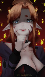 Semirealistic Artstyle - Character belongs to @aritafrog (twitter)